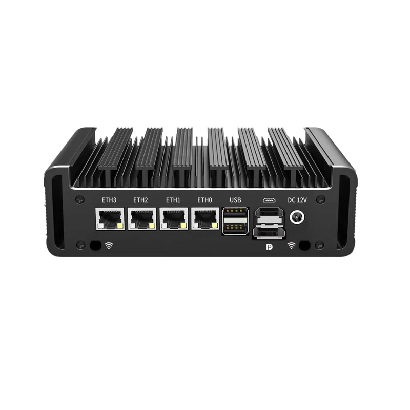 4 Lan I226 2.5G N100 DDR4 Fanless Firewall Mini Pc